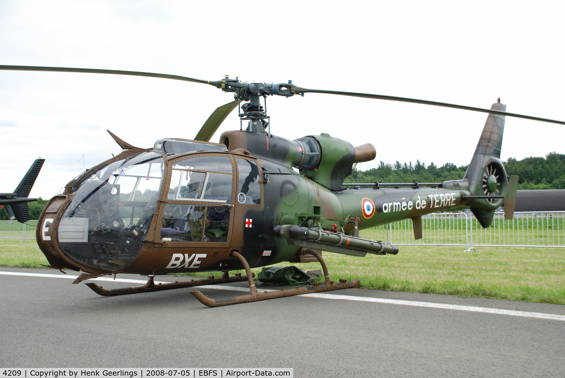 4209, Aérospatiale SA-342L-1 Gazelle C/N 2209, BAF Openday , Florennes , Belgium