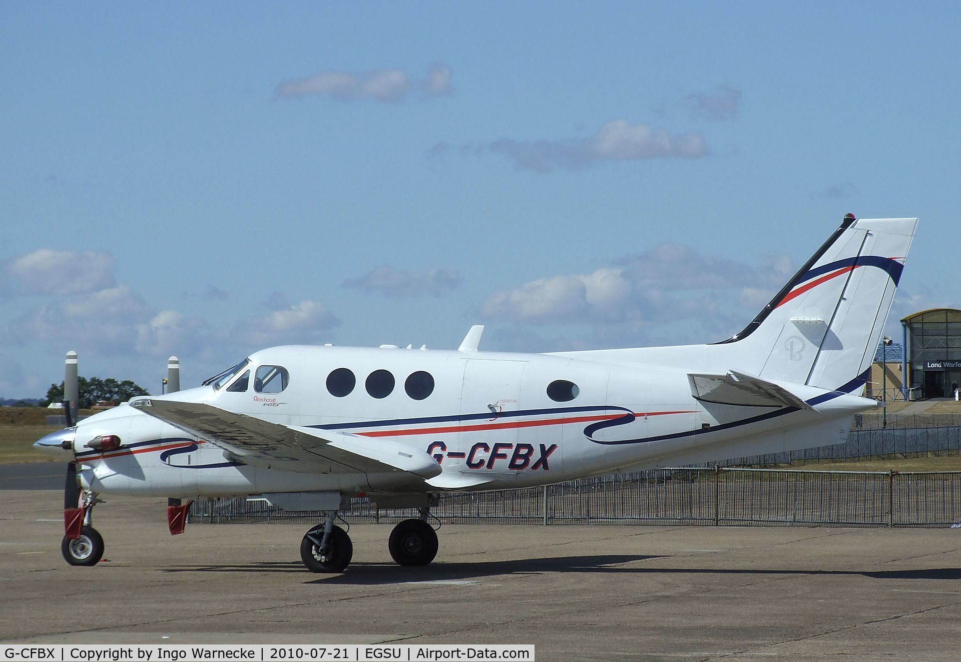 G-CFBX, 2008 Hawker Beechcraft C90GTI King Air King Air C/N LJ-1890, Beechcraft King Air C90GTI at Duxford airfield