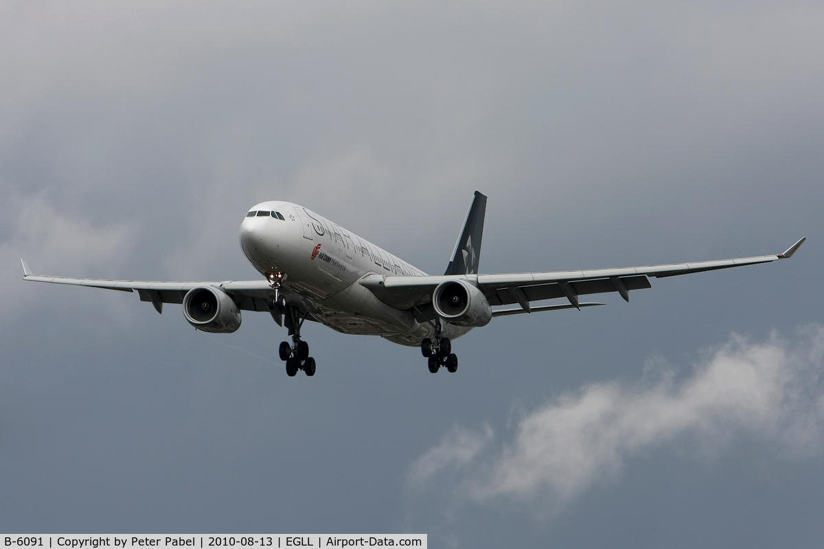 B-6091, 2007 Airbus A330-247 C/N 867, LHR Trip