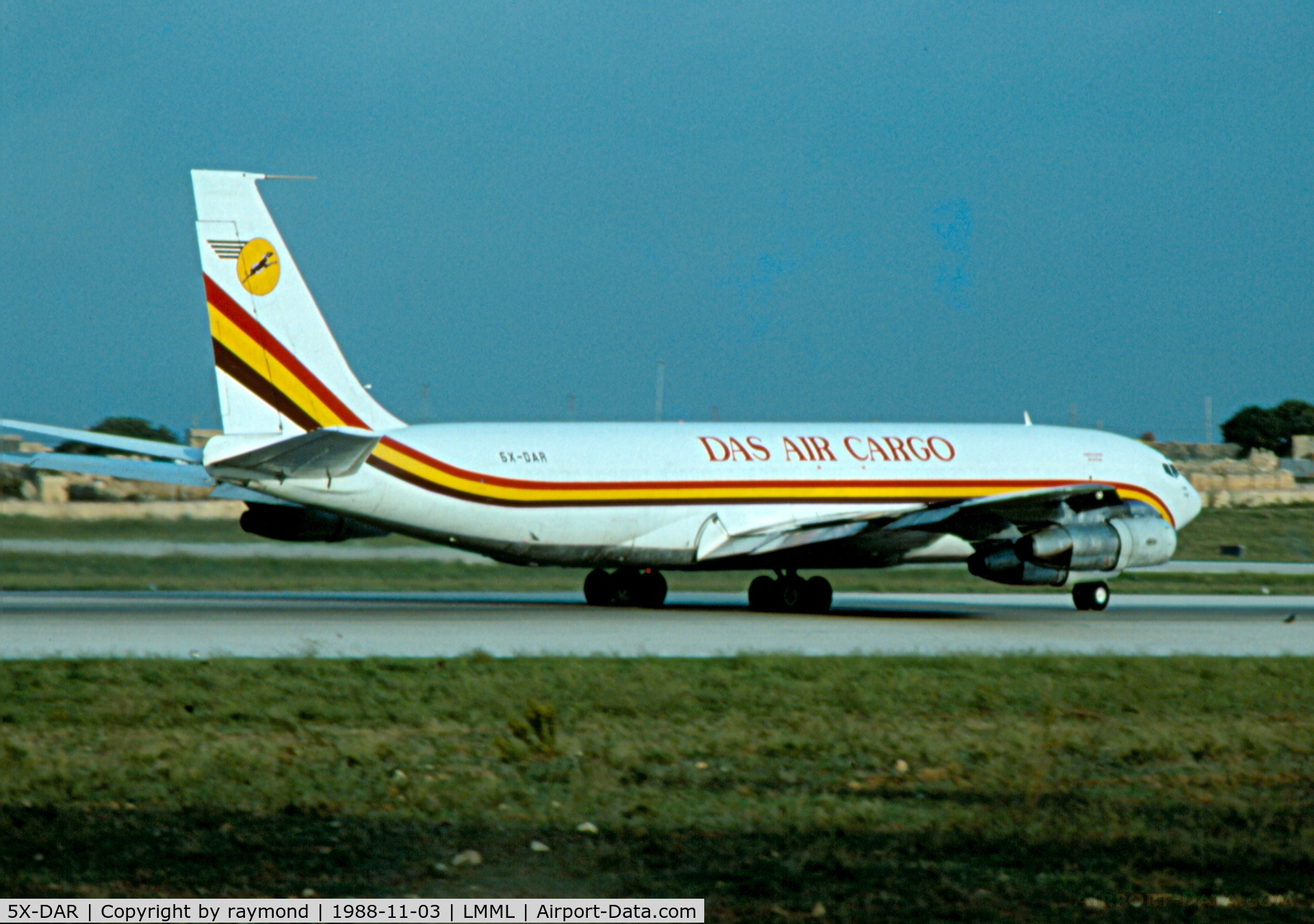 5X-DAR, 1964 Boeing 707-321C C/N 18825, B707 5X-DAR of DAS Air Cargo in Malta