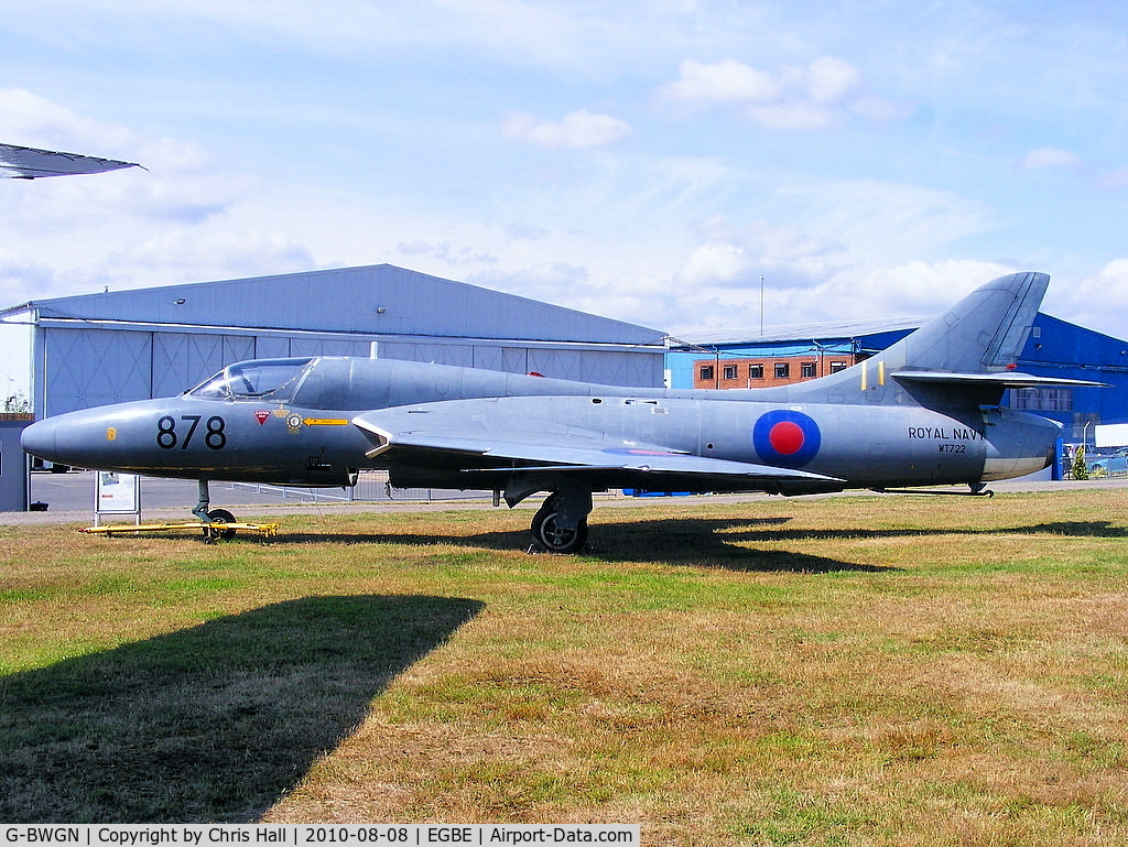 G-BWGN, 1955 Hawker Hunter T.8C C/N 41H-670689, previously on display at Kemble, now at Coventry 'Airbase'
