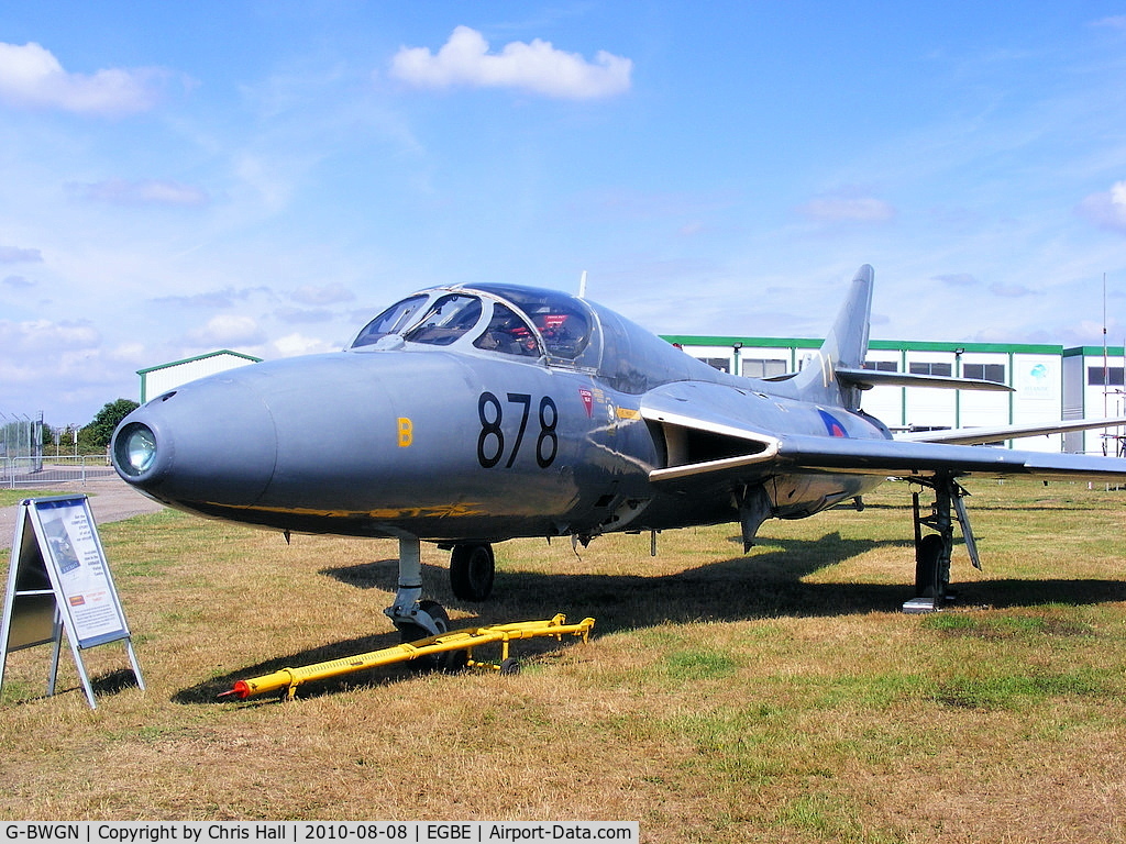 G-BWGN, 1955 Hawker Hunter T.8C C/N 41H-670689, previously on display at Kemble, now at Coventry 'Airbase'