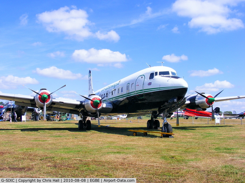 G-SIXC, 1958 Douglas DC-6B C/N 45550, Sadly, this DC-6 will never fly again, but there are plans to convert it into a restaurant at Coventry Airbase