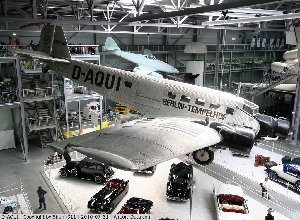 D-AQUI, Junkers (CASA) 352L (Ju-52) C/N 100, Preserved inside new hall exhibit at Technik Museum Speyer...