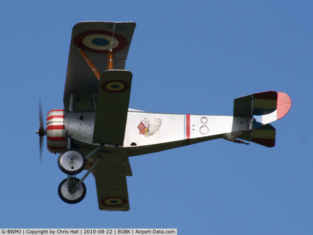 G-BWMJ, 1981 Nieuport 17 Scout Replica C/N PFA 121-12351, displaying at the Sywell Airshow