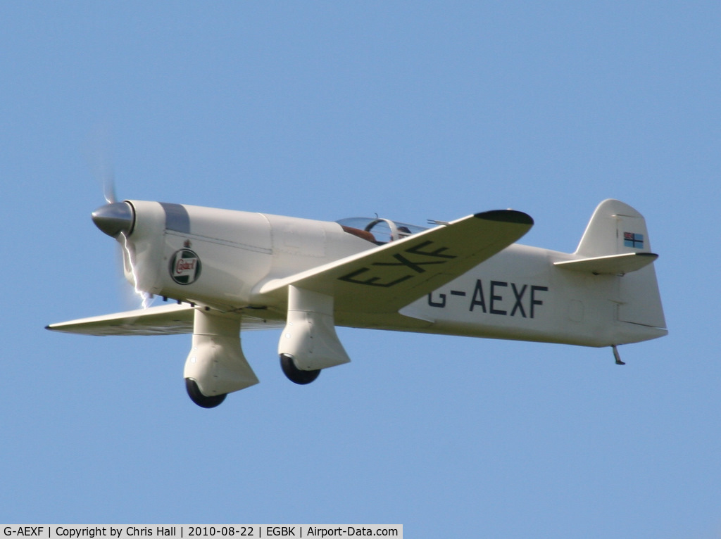 G-AEXF, 1936 Percival E-2H Mew Gull C/N E22, displaying at the Sywell Airshow