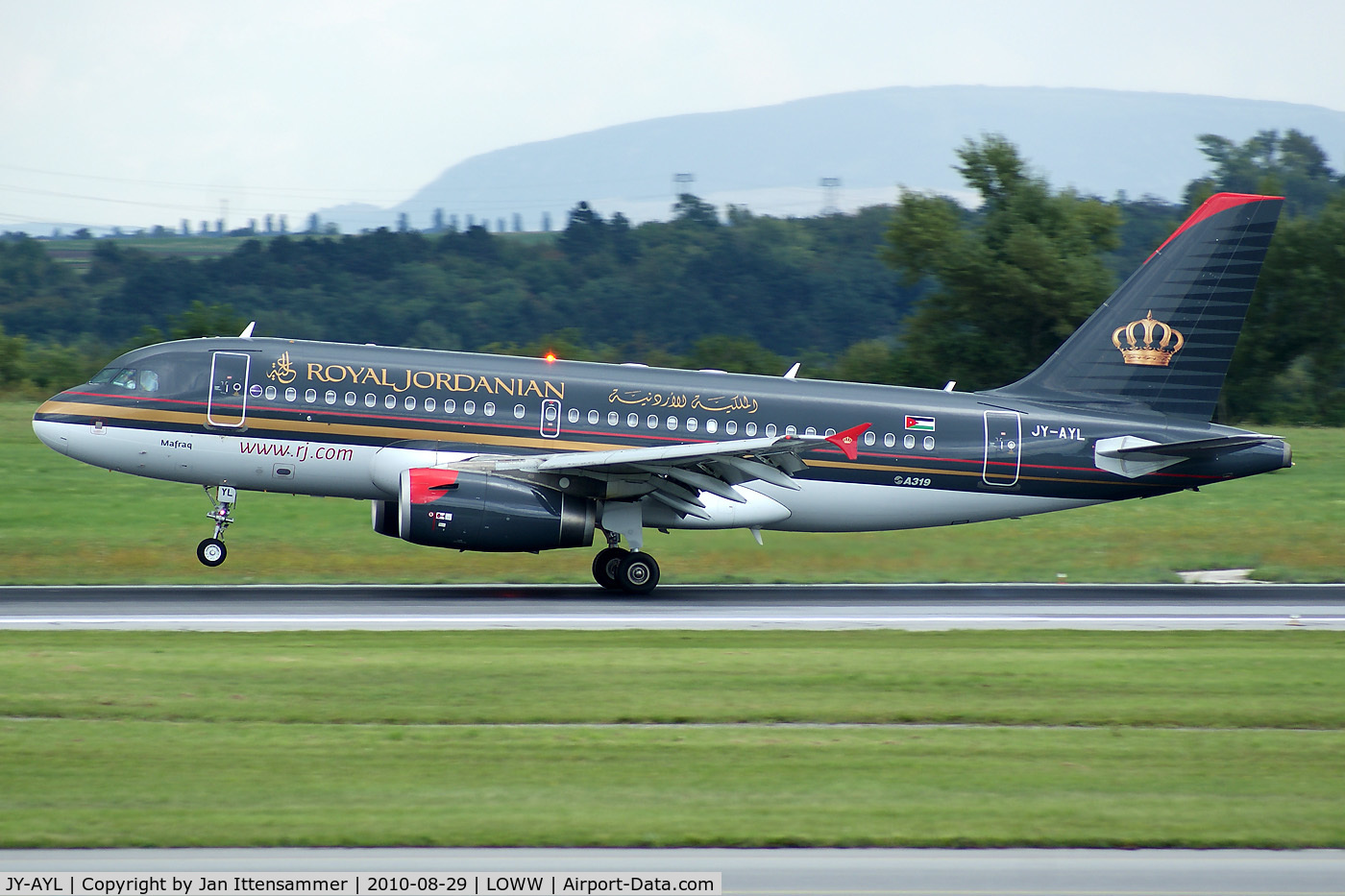 JY-AYL, 2008 Airbus A319-132 C/N 3428, Jordan @ VIE