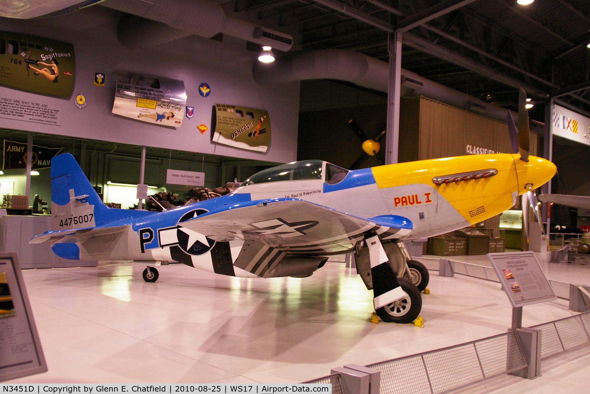 N3451D, 1944 North American F-51D Mustang C/N 122-41547, At the EAA Museum