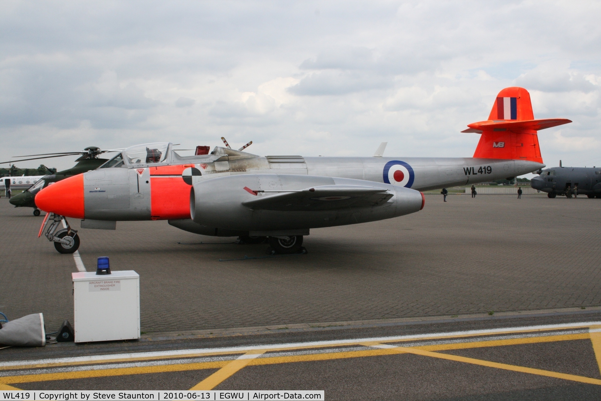 WL419, 1952 Gloster Meteor T.7(Mod) C/N G5/423772, Taken at RAF Northolt Photocall June 2010