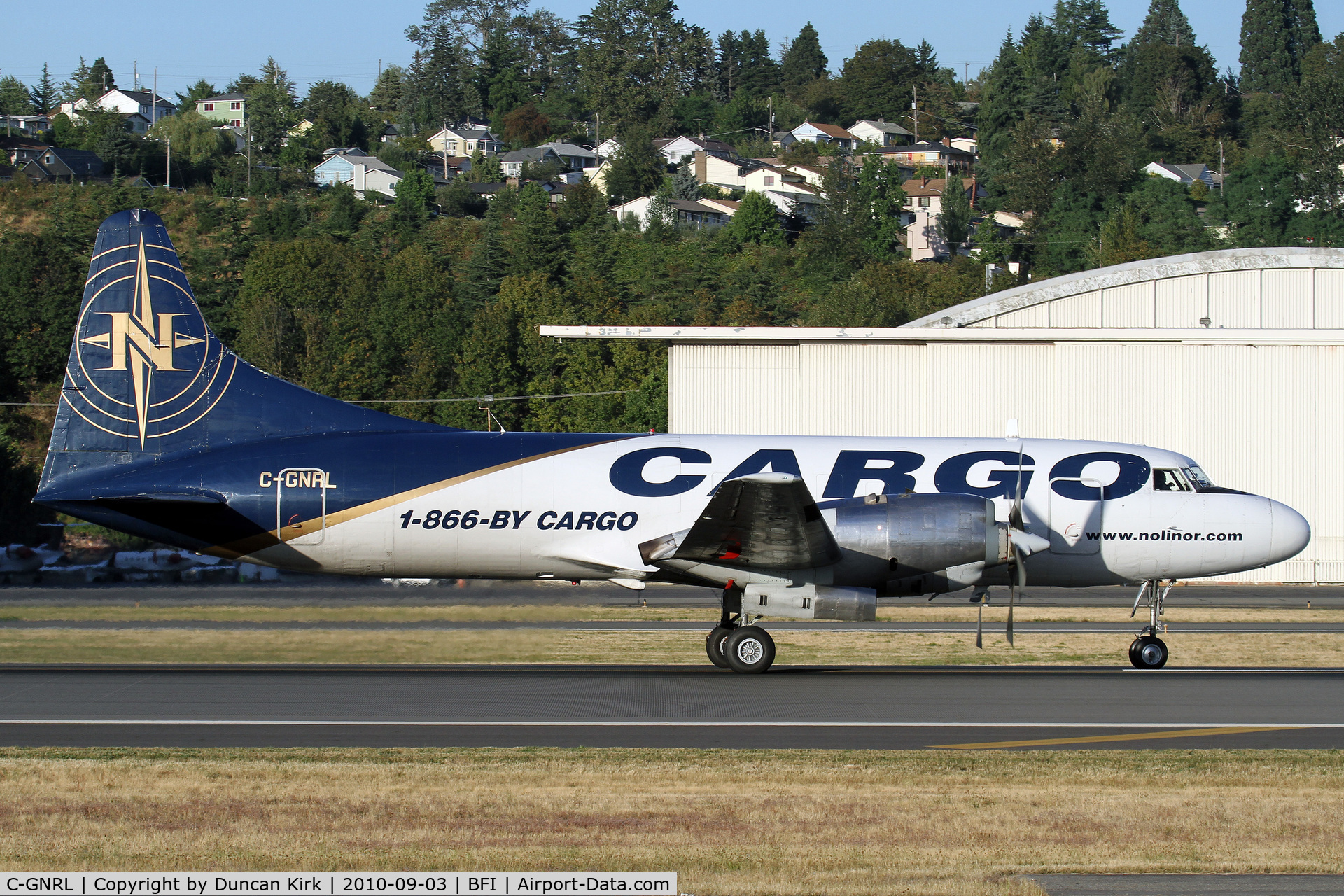 C-GNRL, 1956 Convair 580(F) C/N 375, Nolinor Cargo operates daily flights from Calgary in support of UPS at BFI