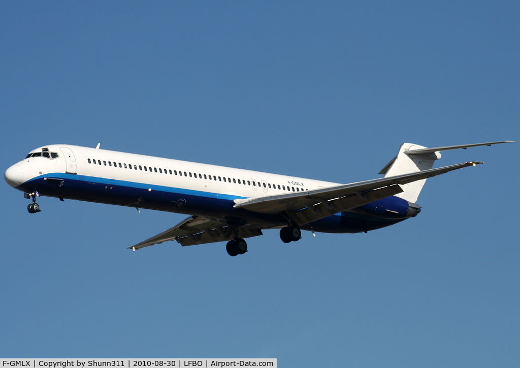 F-GMLX, 1988 McDonnell Douglas MD-83 (DC-9-83) C/N 49823, Landing rwy 32L for CCM