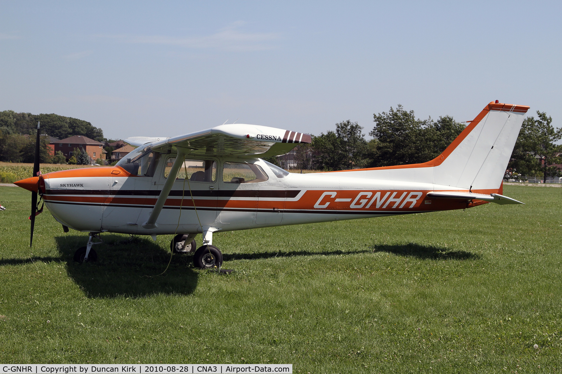 C-GNHR, 1975 Cessna 172M C/N 17264751, Springwater is an interesting airfield intertwined with golfing