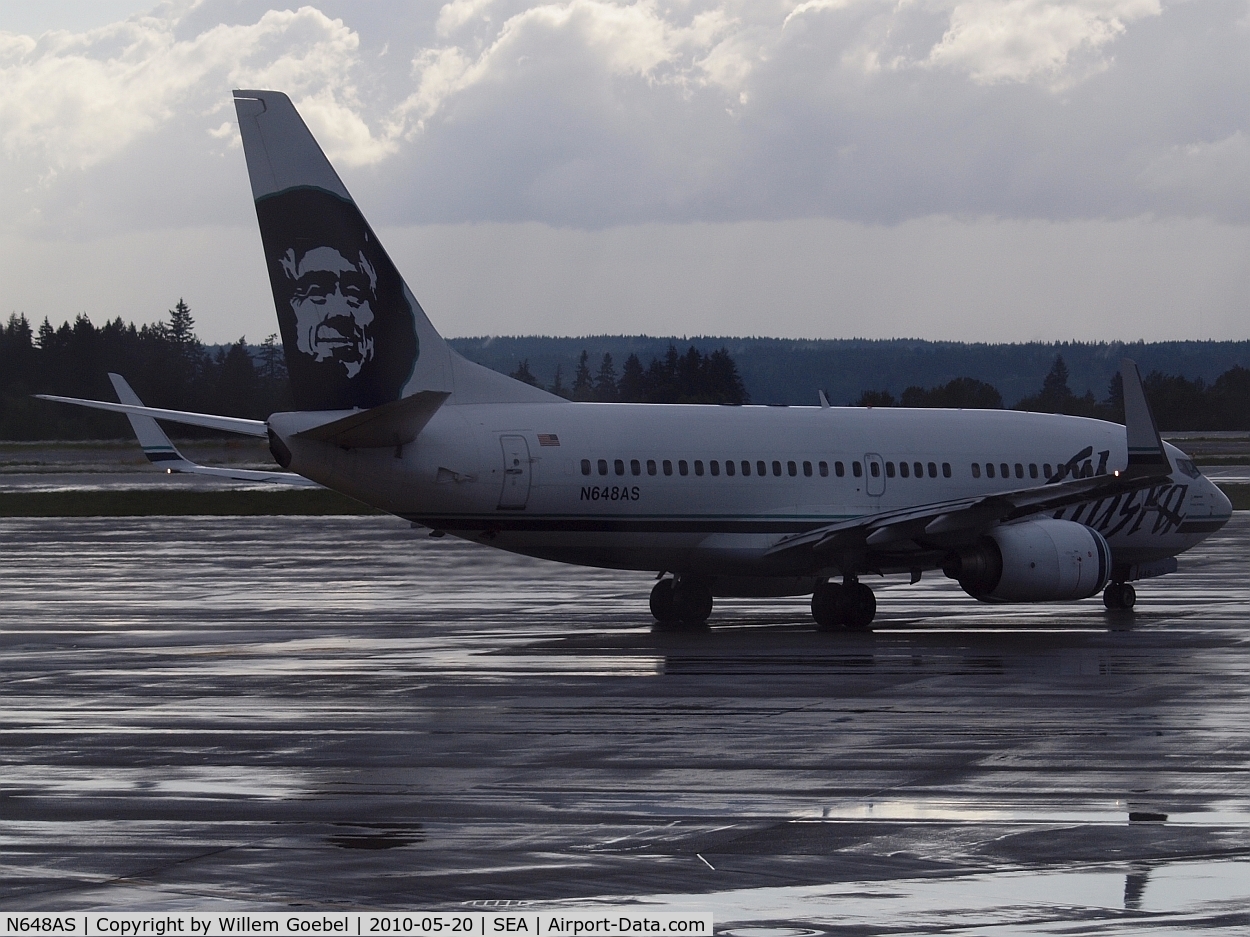 N648AS, 2003 Boeing 737-790 C/N 30662, Arrival on seattle