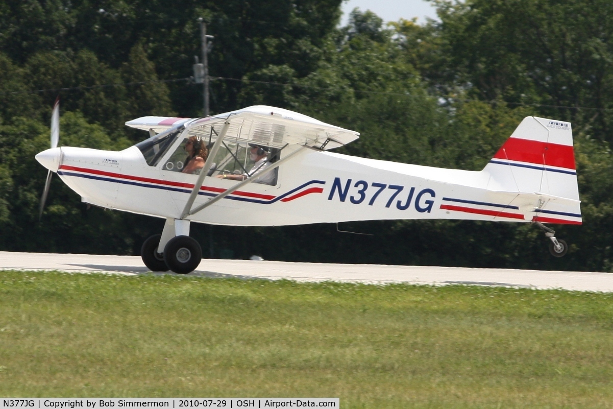N377JG, 2006 Rans S-7LS Courier C/N 0206428, Departing Airventure 2010 - Oshkosh, Wisconsin
