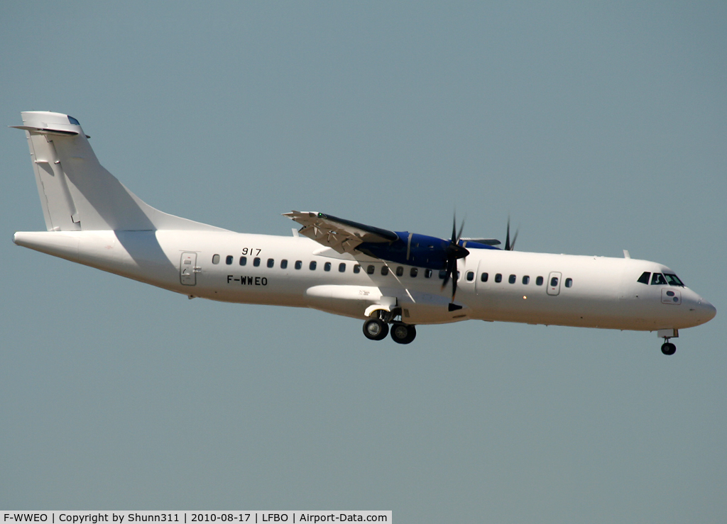 F-WWEO, 2010 ATR 72-212A C/N 917, C/n 0917 - For Golden Air as SE-MDH