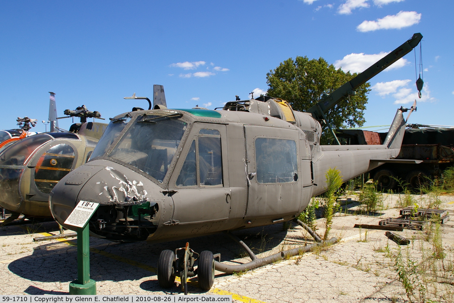 59-1710, 1959 Bell UH-1A Iroquois C/N 169, Bad shape, but preserved nevertheless.  Combat veteran