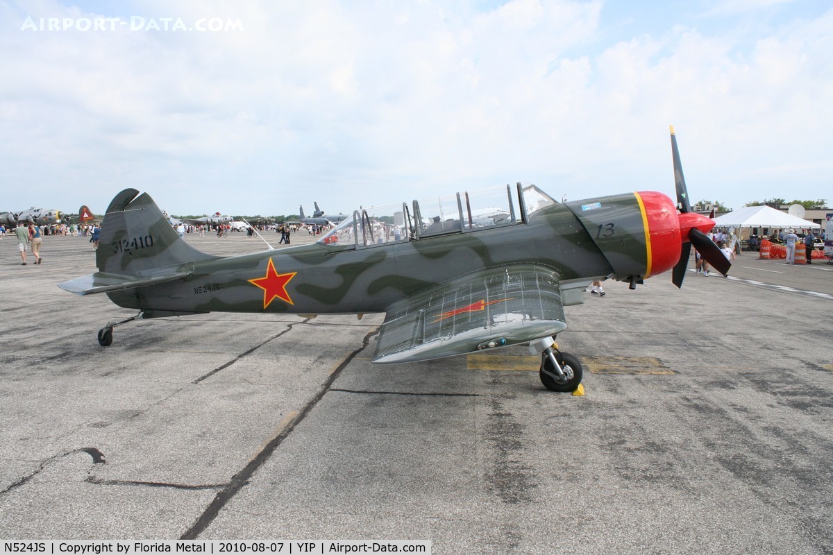 N524JS, 2003 Yakovlev (Aerostar) Yak-52TW C/N 0312410, Yak 52