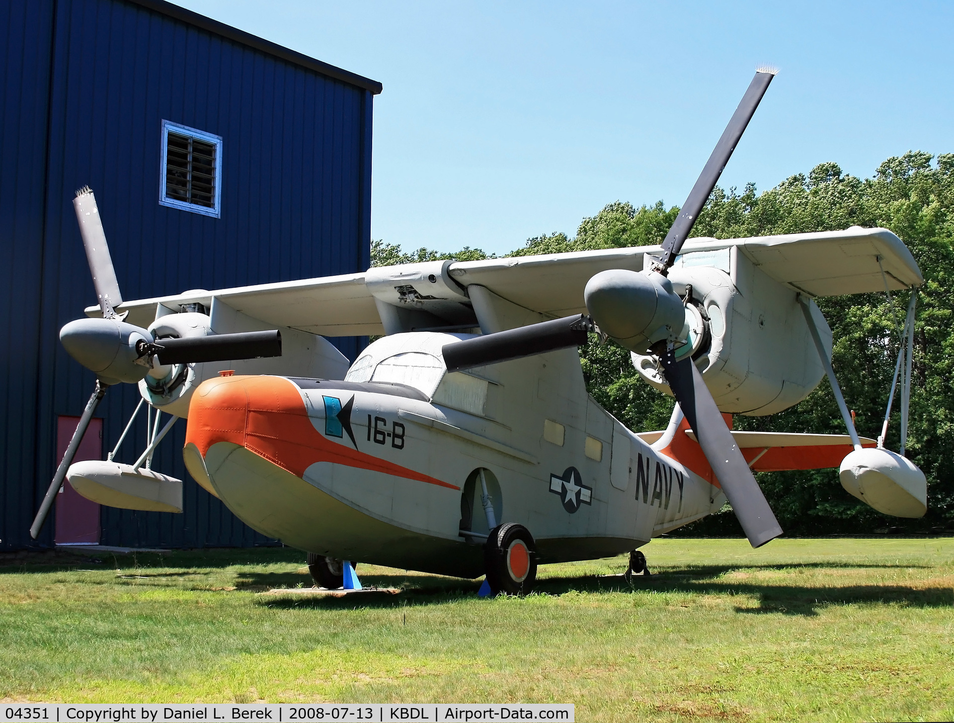 04351, 1960 Kaman K-16B C/N 1178, The tilting wing and large-diameter props were Kaman modifications to a pre-War Grumman Goose to attain V/STOL capability.