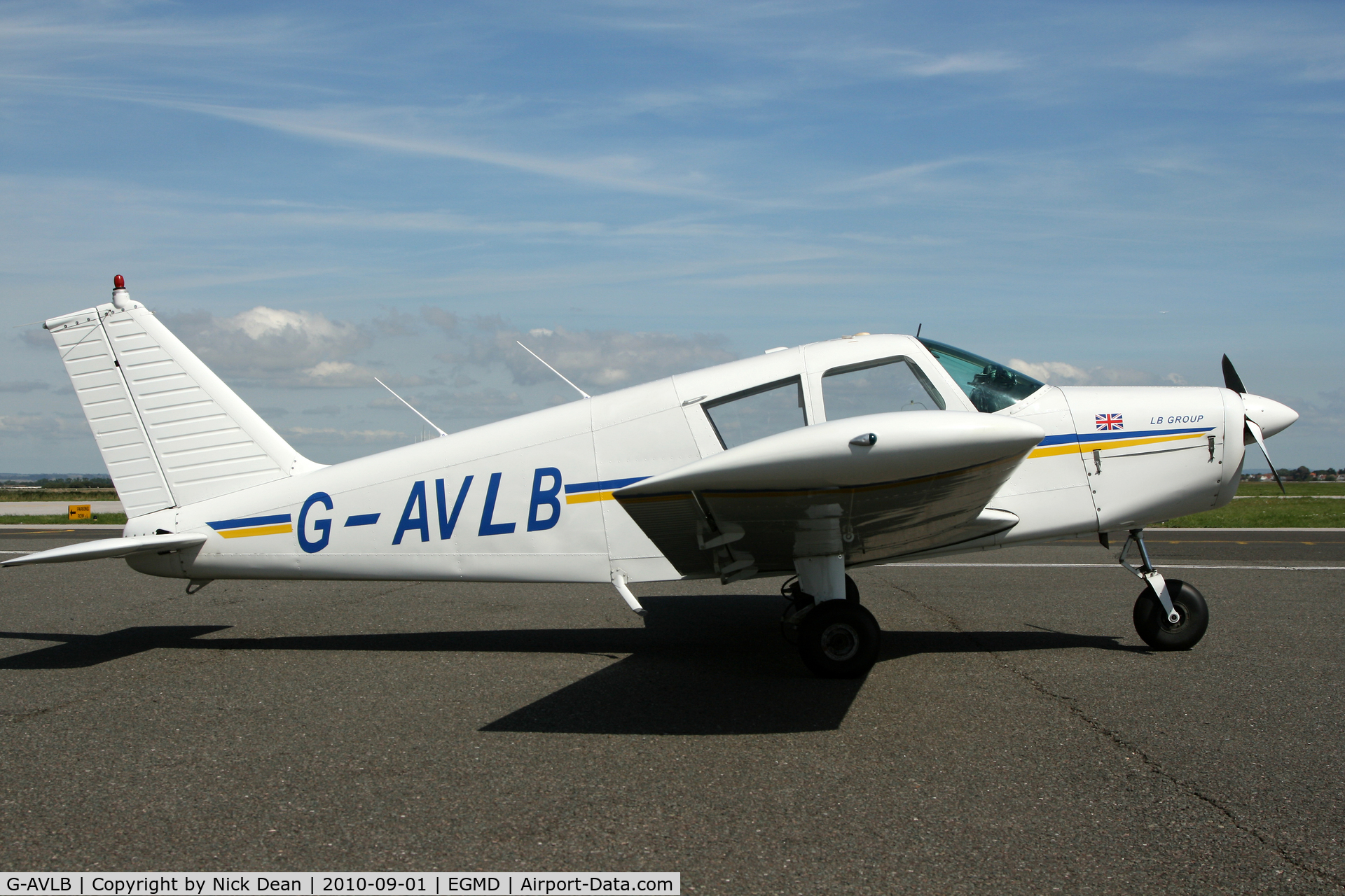 G-AVLB, 1967 Piper PA-28-140 Cherokee C/N 28-23158, EGMD