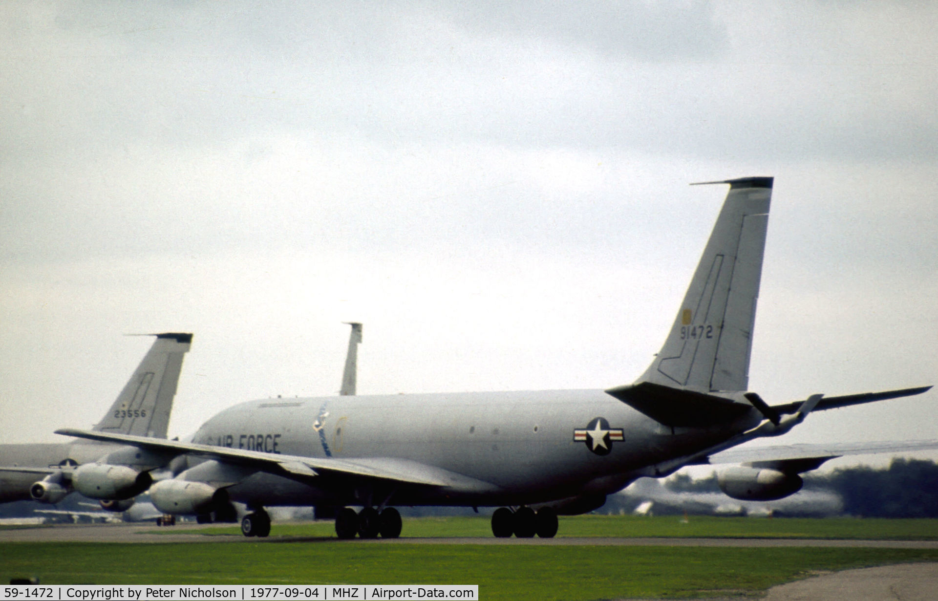 59-1472, 1959 Boeing KC-135A Stratotanker C/N 17960, KC-135A Stratotanker seen at Mildenhall in September 1977.