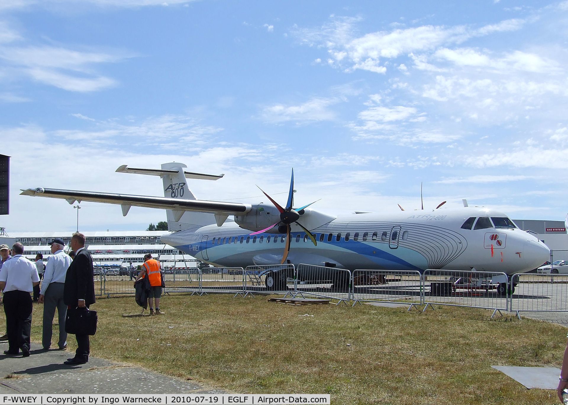 F-WWEY, 1988 ATR 72-201 C/N 098, ATR 72-600 at 2010 Farnborough International