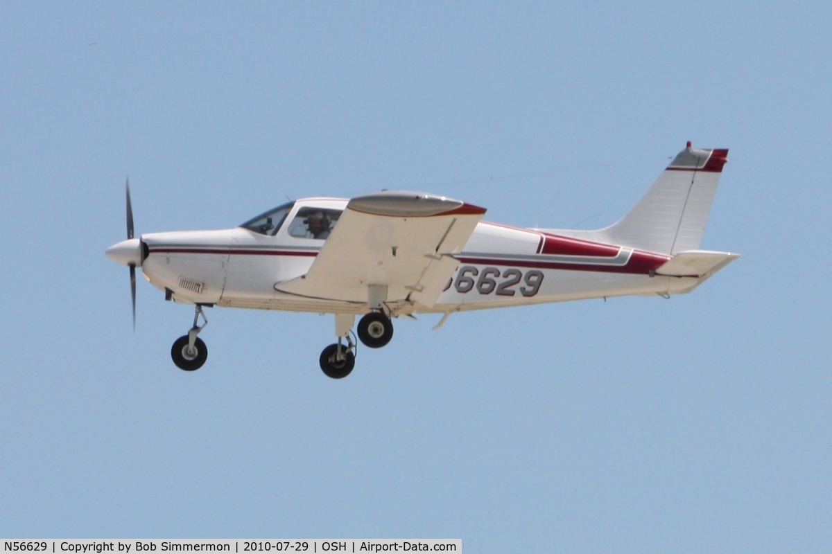 N56629, 1973 Piper PA-28-235 Cherokee Pathfinder C/N 28-7410017, Arriving at Airventure 2010 - Oshkosh, Wisconsin