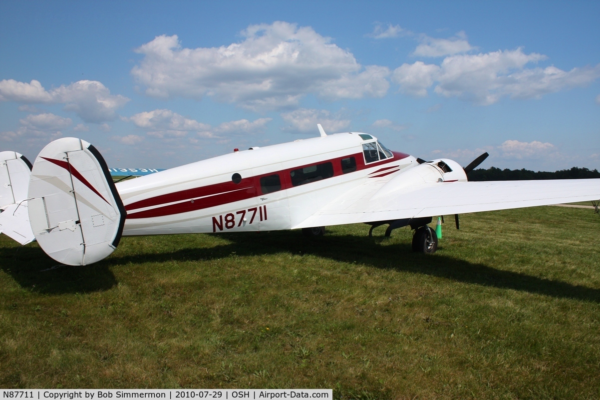 N87711, 1963 Beech H-18 C/N BA-650, Airventure 2010 - Oshkosh, Wisconsin