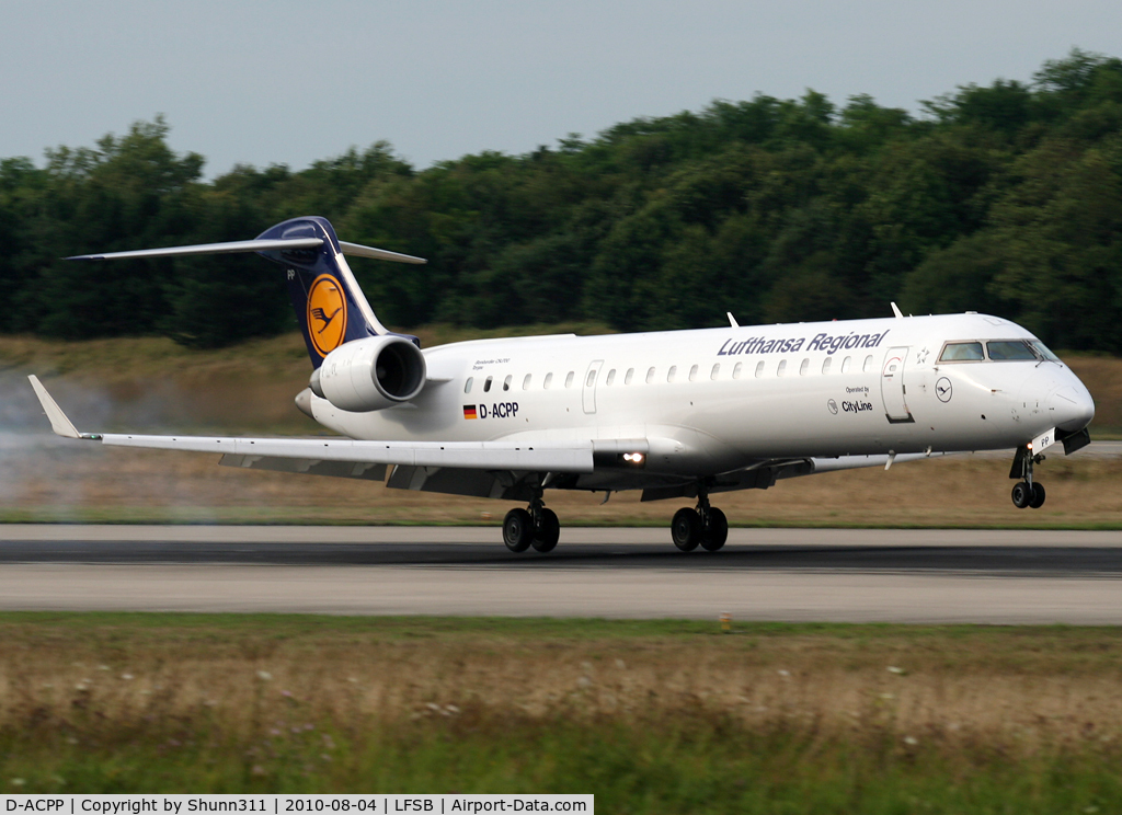 D-ACPP, 2003 Bombardier CRJ-701ER (CL-600-2C10) Regional Jet C/N 10086, Landing rwy 16