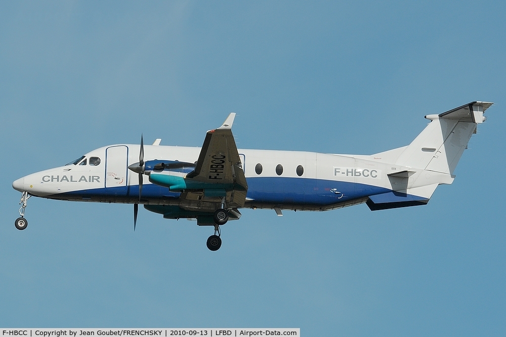 F-HBCC, 1999 Beech 1900D C/N UE-350, flight CE342 
BREST/BORDEAUX