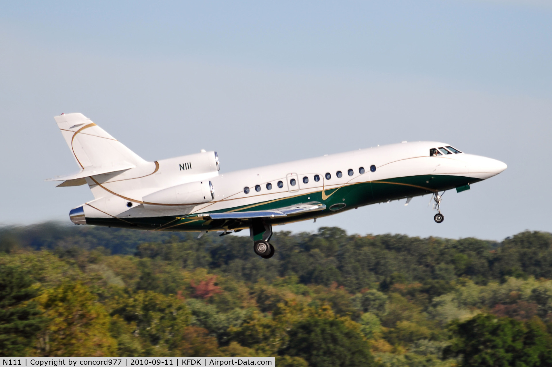 N111, 1994 Dassault Falcon 900 C/N 144, KFDK. 9/11/2010.