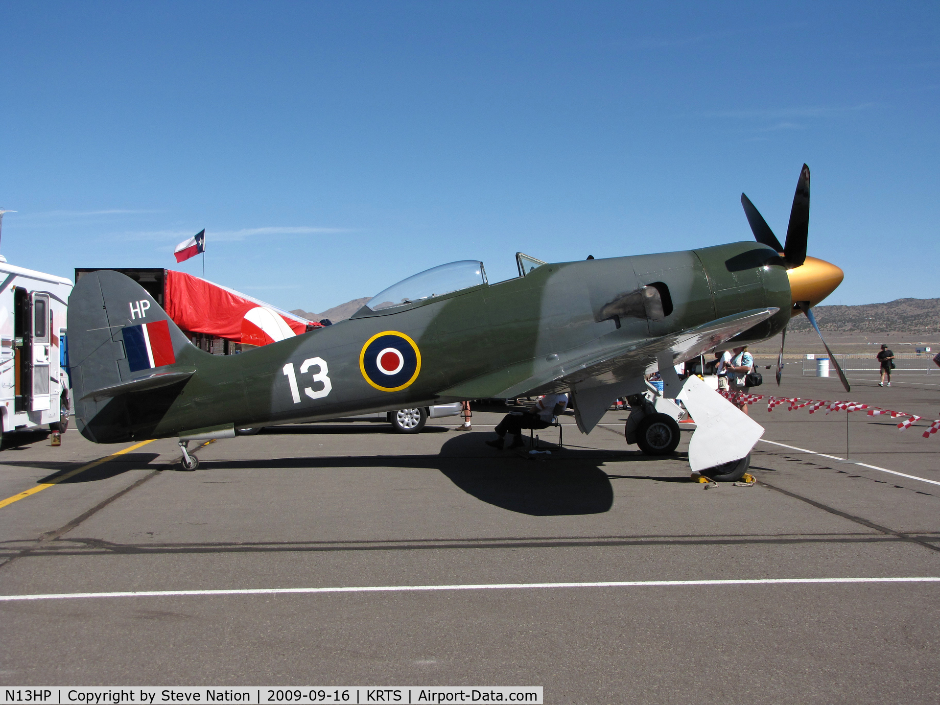 N13HP, 1953 Hawker Sea Fury ISS-25 C/N 37536, Race #13 1953 Hawker Sea Fury Unlimited Class @ Reno Air Races