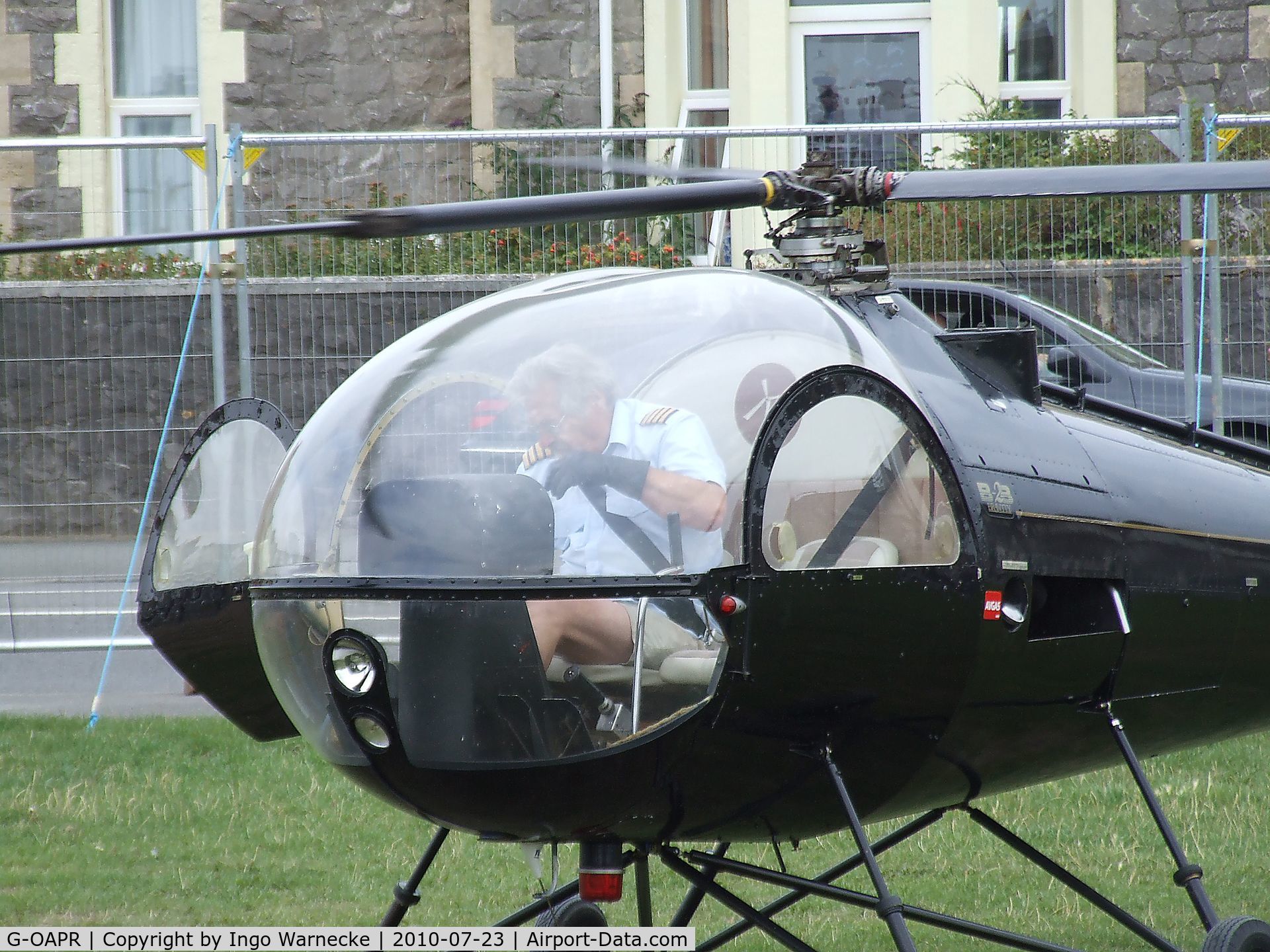 G-OAPR, 1965 Brantly B-2B C/N 446, Brantly B-2B at the 2010 Helidays on the Weston-super-Mare