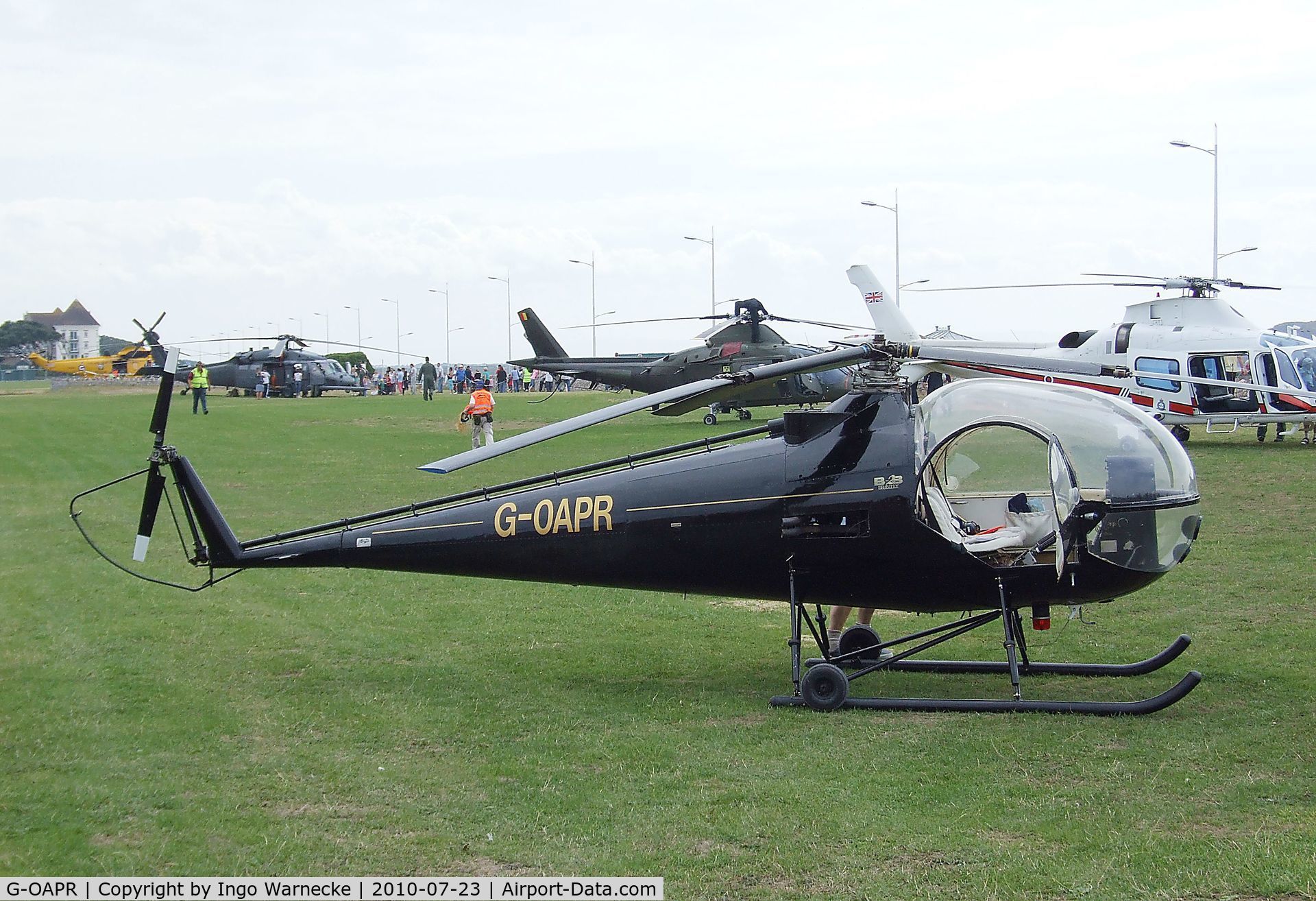 G-OAPR, 1965 Brantly B-2B C/N 446, Brantly B-2B at the 2010 Helidays on the Weston-super-Mare