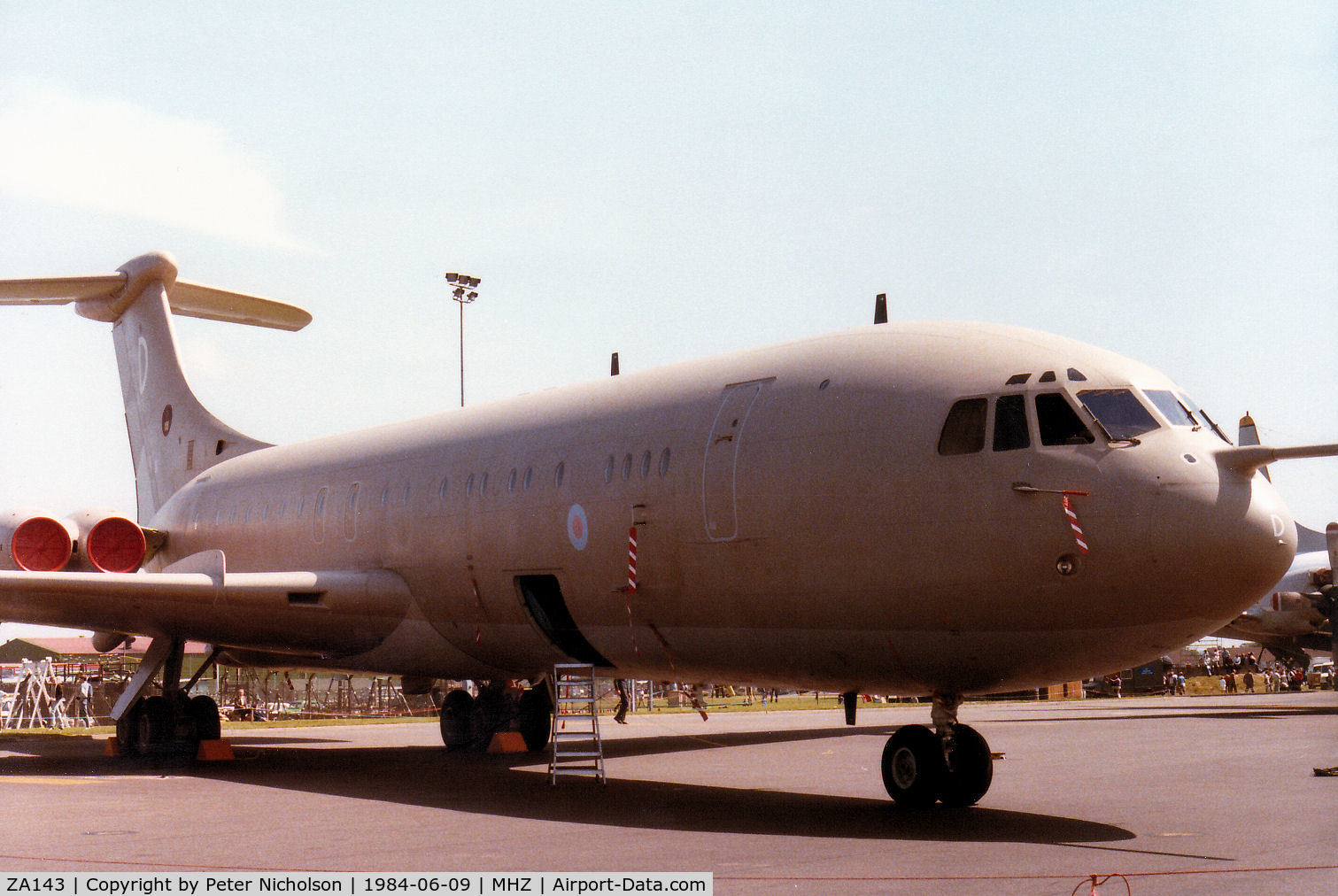 ZA143, Vickers VC10 K.2 C/N 813, VC-10 K.2 of 101 Squadron based at RAF Brize Norton on display at the 1984 RAF Mildenhall Air Fete.