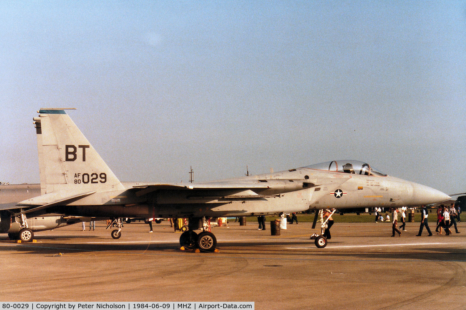 80-0029, 1980 McDonnell Douglas F-15C Eagle C/N 0679/C178, F-15C Eagle of 36th Tactical Fighter Wing based at Bitburg on display at the 1984 RAF Mildenhall Air Fete.