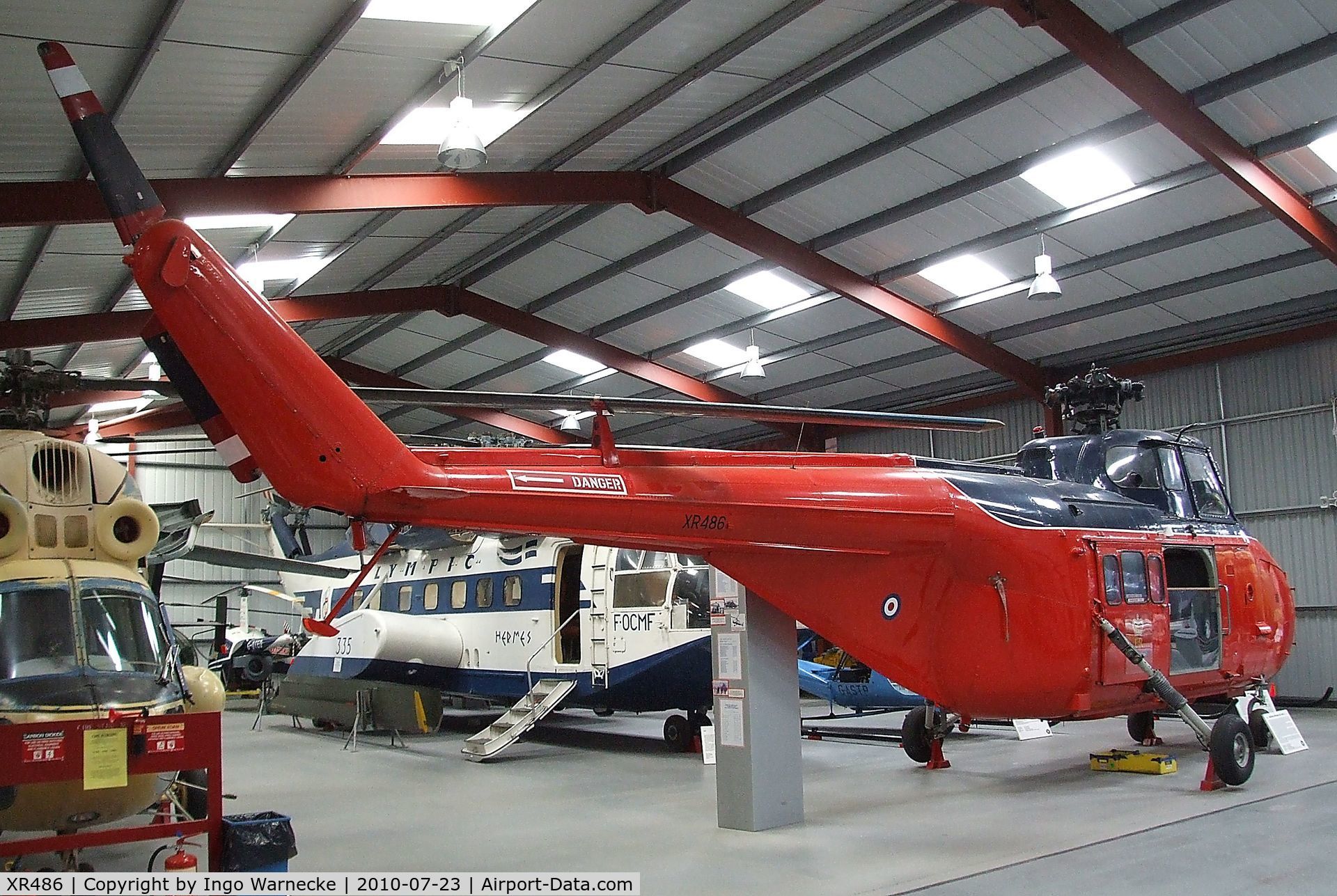 XR486, 1964 Westland Whirlwind HCC.12 C/N WA418, Westland Whirlwind HCC12 at the Helicopter Museum, Weston-super-Mare