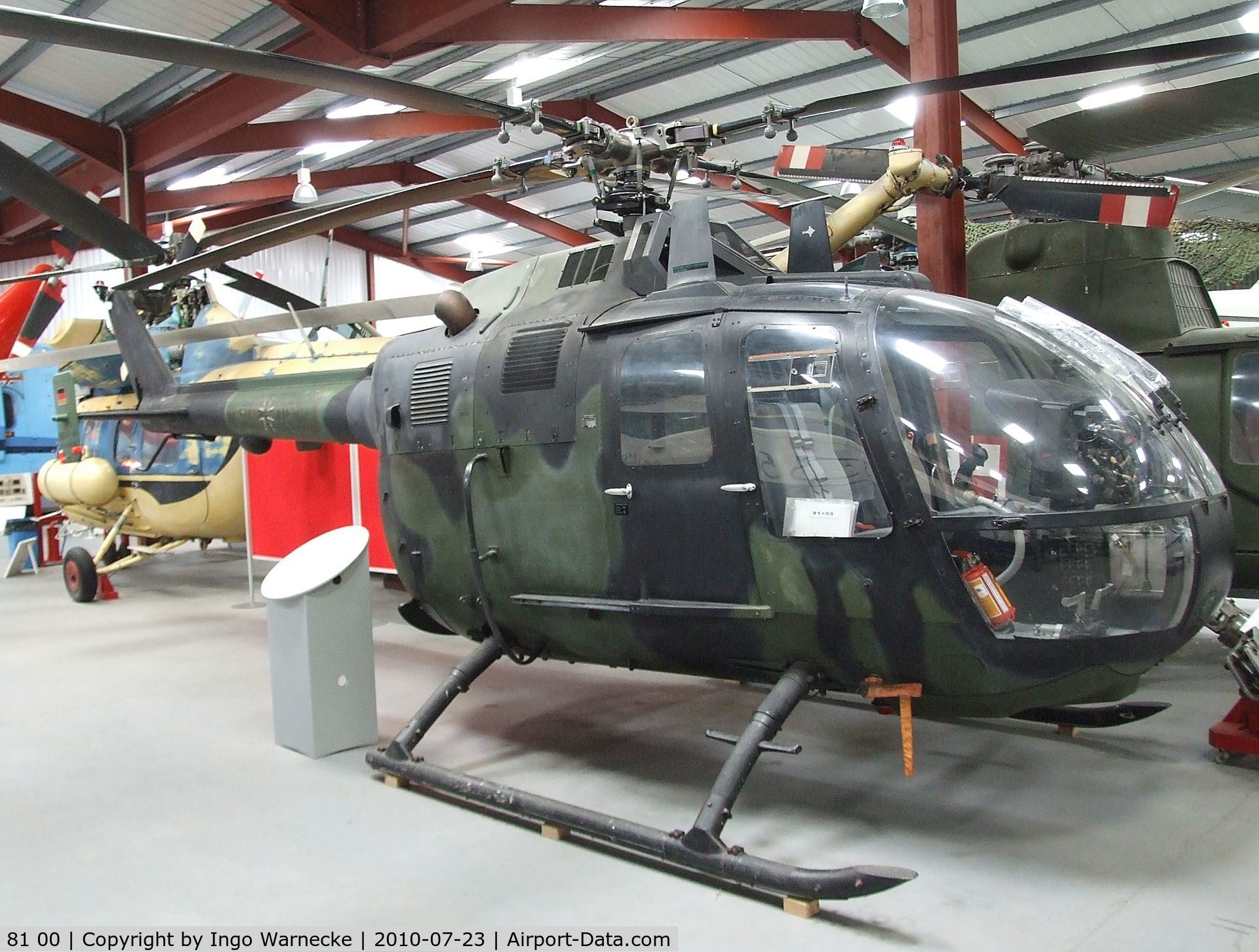 81 00, 1984 MBB Bo.105M C/N 5100, MBB Bo 105M at the Helicopter Museum, Weston-super-Mare