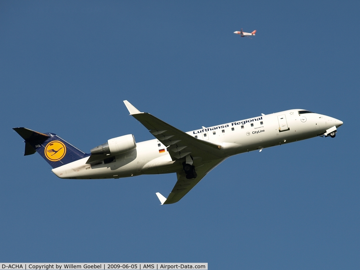 D-ACHA, 2000 Canadair CRJ-200LR (CL-600-2B19) C/N 7378, Take off of the 