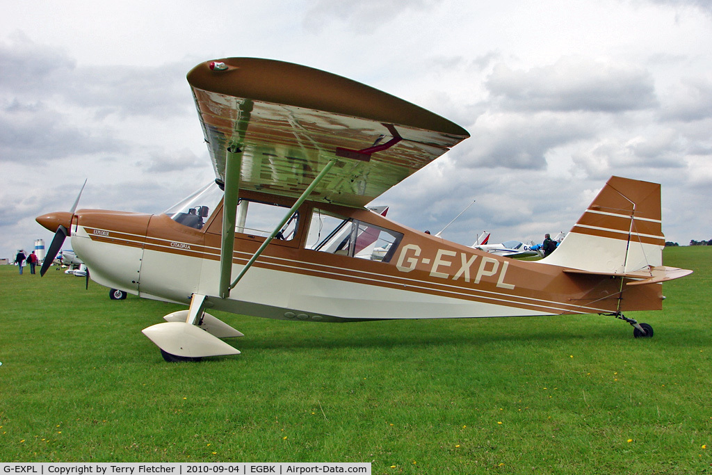 G-EXPL, 1996 Champion 7GCBC Explorer C/N 1220-96, 1996 American Champion Aircraft Corporation CHAMPION 7GCBC, c/n: 1220-96 at 2010 LAA National Rally