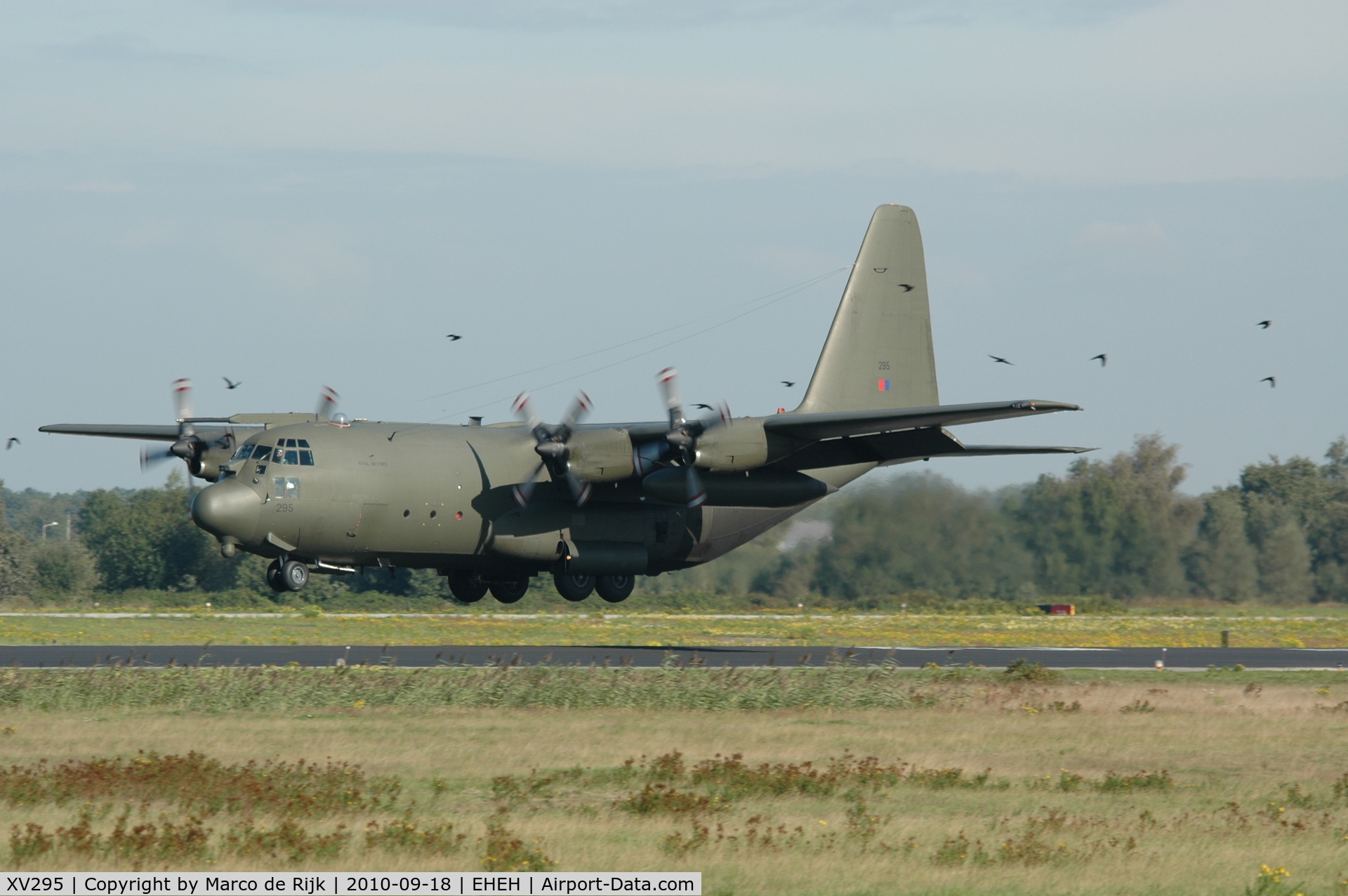 XV295, 1967 Lockheed C-130K Hercules C.1 C/N 382-4261, Photo taken at Eindhoven airport at 18-09-2010, during Market Garden memorial in Ede (nl), the aircraft was involved with dropping parachutists at 