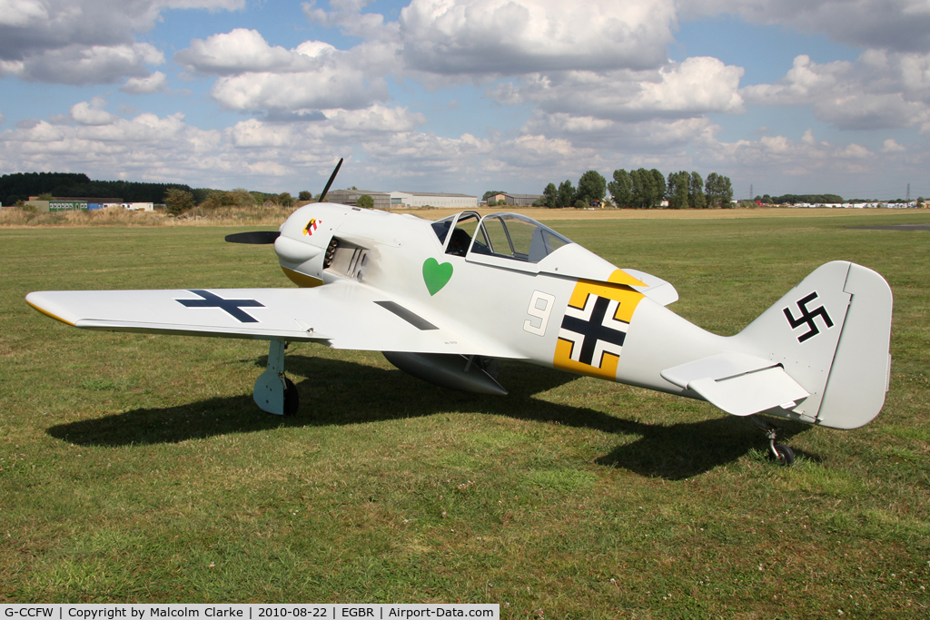 G-CCFW, 2003 WAR Focke-Wulf 190 C/N PFA 081-12729, WAR Focke-Wulf 190 at at Breighton's Summer Madness & All Comers Fly-In in August 2010.