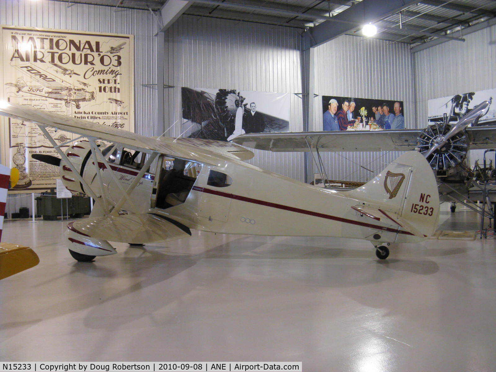 N15233, 1935 Waco CUC-1 C/N 4318, 1935 Waco CUC-1 'Wind Harp,' Wright R-760-E1 285 Hp, at Golden Wings Museum