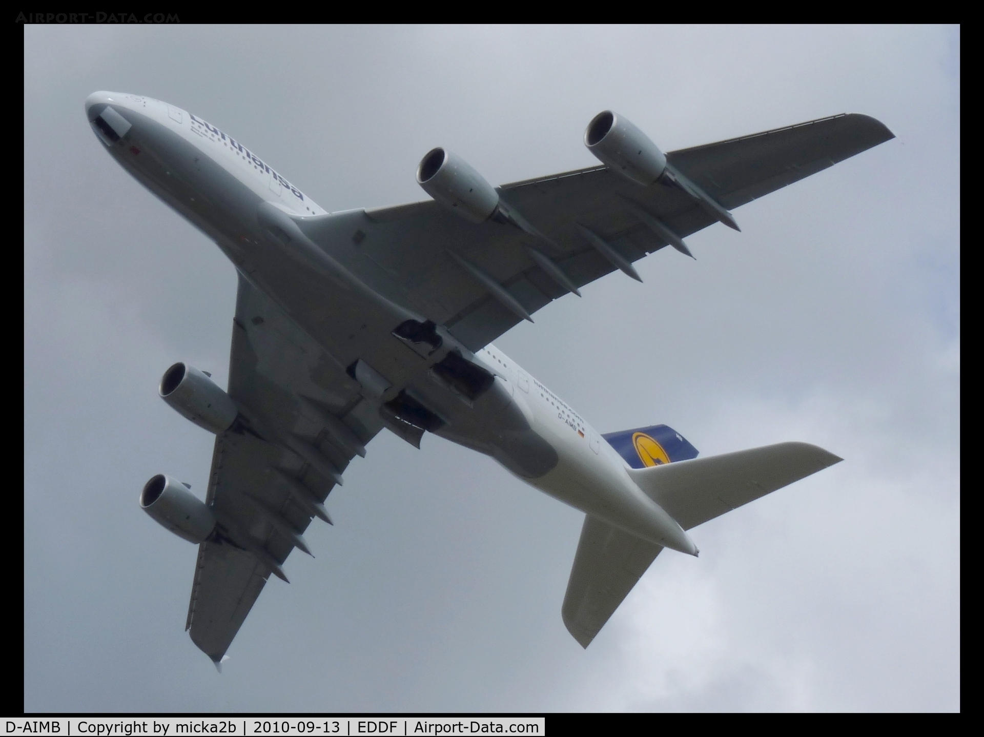 D-AIMB, 2010 Airbus A380-841 C/N 041, Take Off