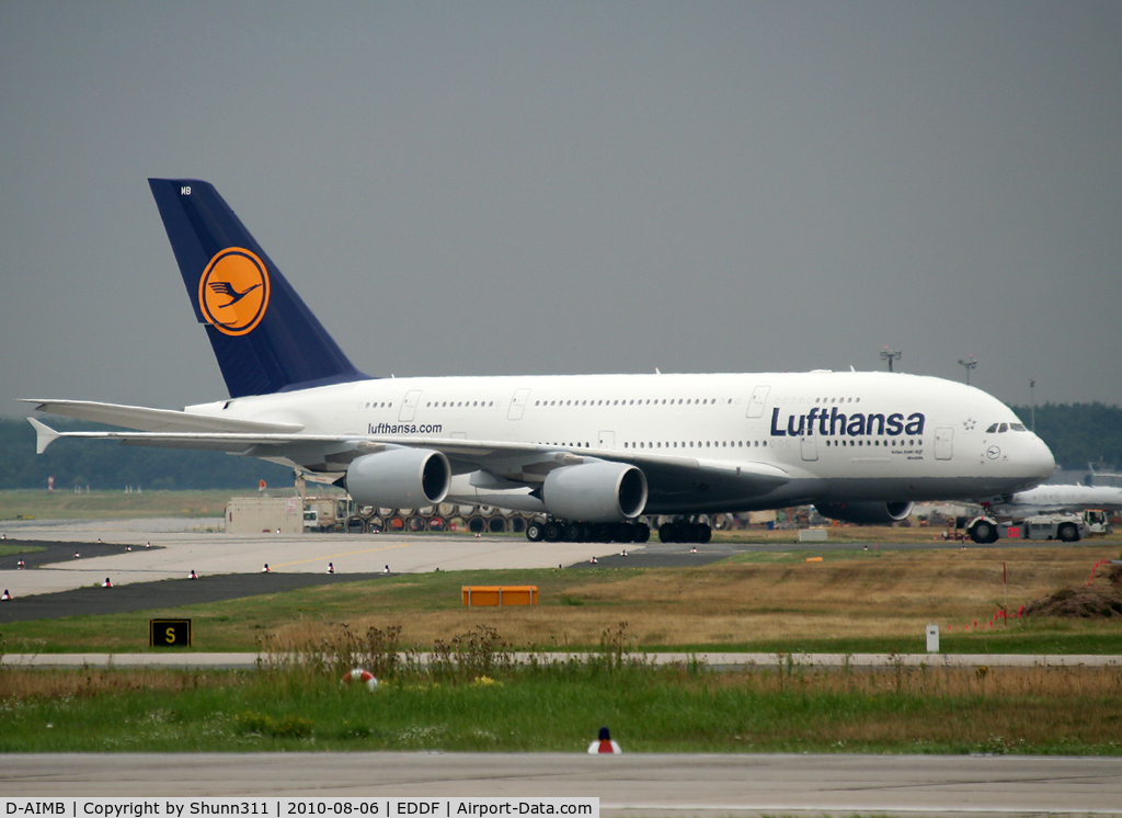 D-AIMB, 2010 Airbus A380-841 C/N 041, Trackted to Lufthansa Techniks...