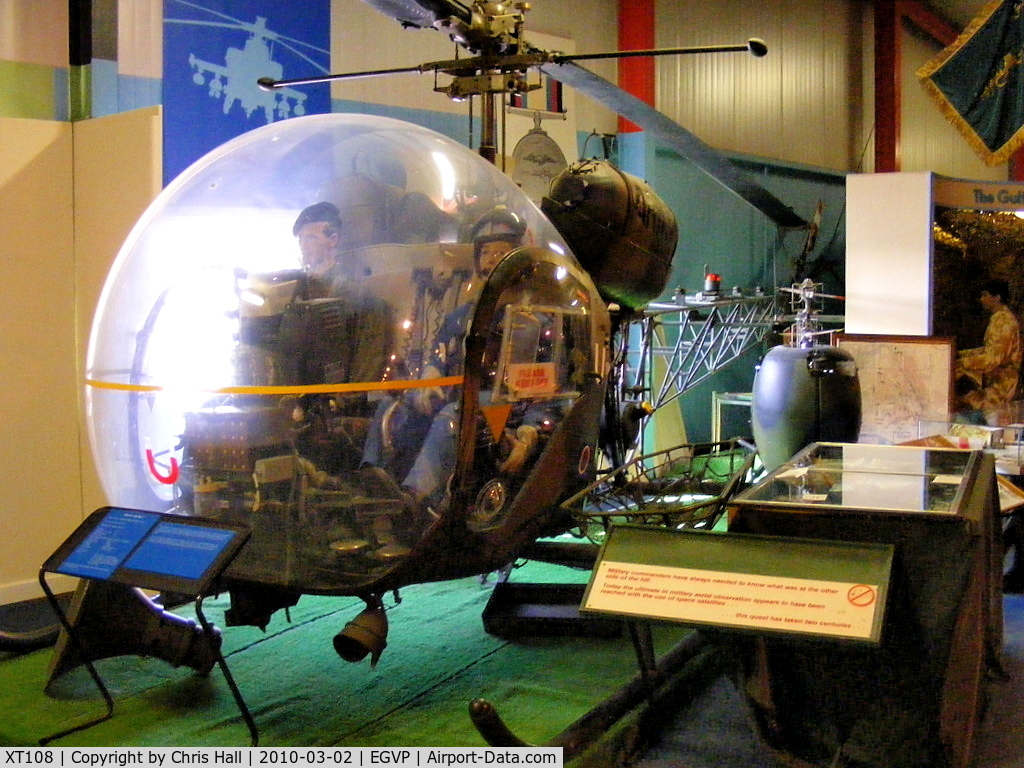 XT108, 1965 Westland Sioux AH.1 C/N 1571, Museum of Army Flying, Middle Wallop