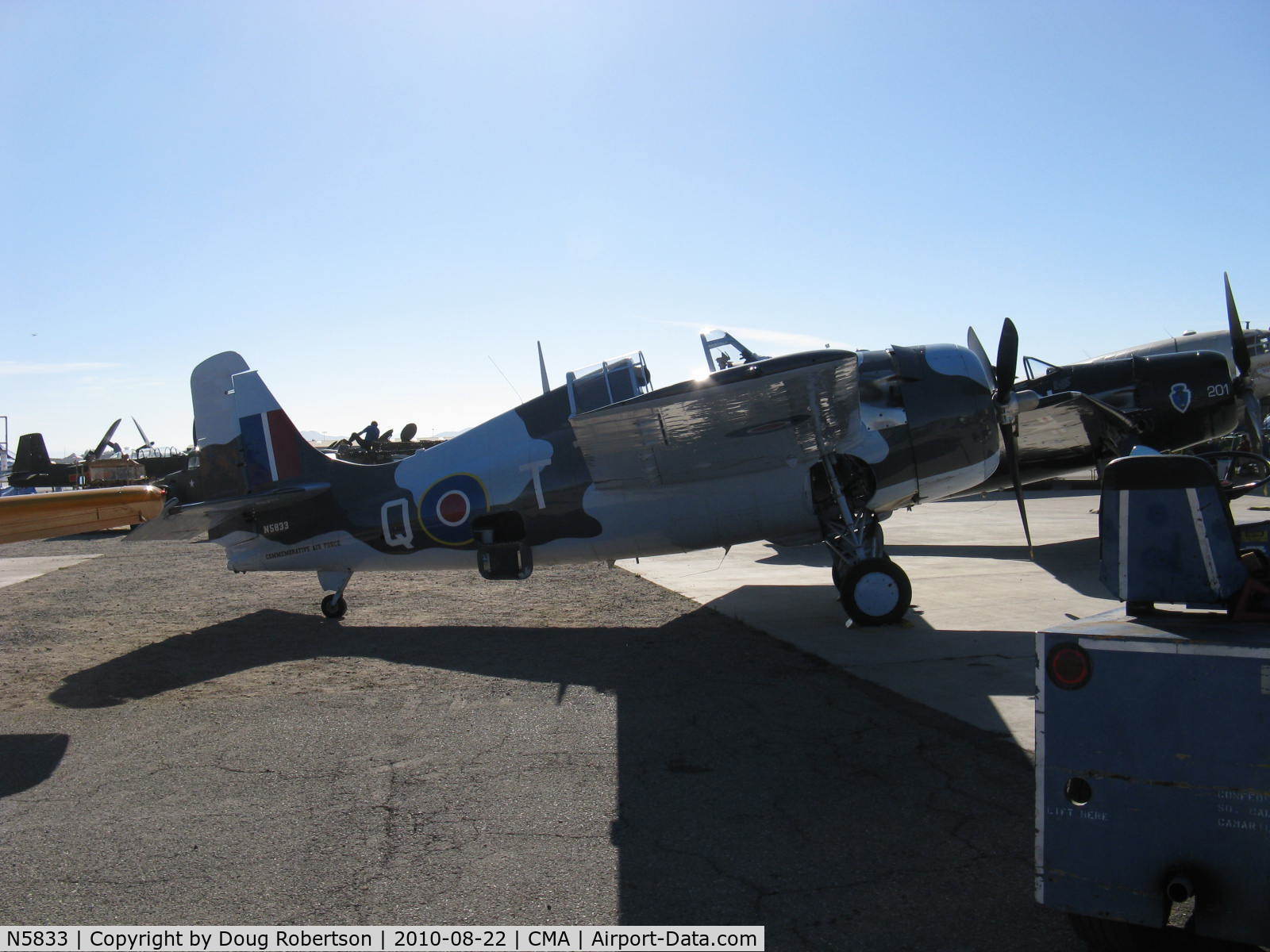 N5833, 1945 General Motors (Grumman) FM-2 Wildcat C/N 5833, 1986 Nichols/Eastern Aircraft Div. of GM FM-2 WILDCAT, Wright Cyclone R-1820-56 1,350 Hp