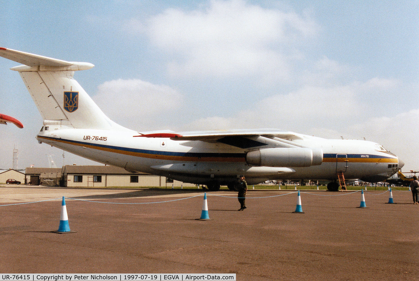 UR-76415, 1987 Ilyushin Il-76 C/N 0083481440, Another view of the Il-78 Midas from the Ukraine on display at the 1997 Intnl Air Tattoo at RAF Fairford.