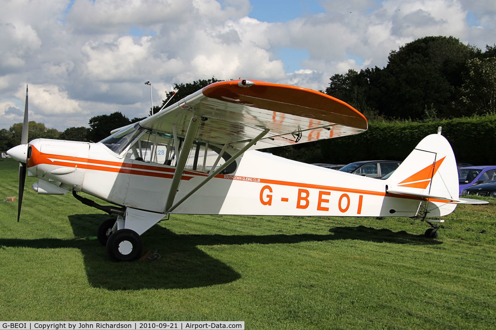 G-BEOI, 1976 Piper PA-18-150 Super Cub C/N 18-7709028, Glider Tug at Parham