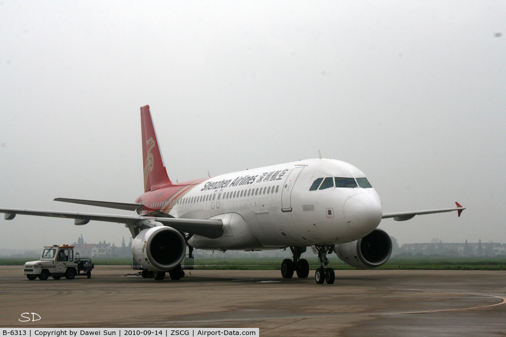 B-6313, 2007 Airbus A320-214 C/N 3132, shenzhen airlines