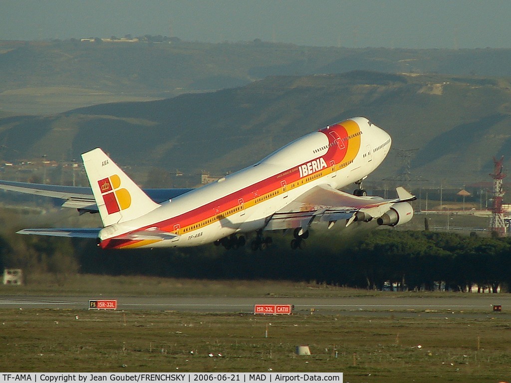 TF-AMA, 1989 Boeing 747-412 C/N 24063, Ibéria colors